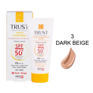 کرم ضد آفتاب رنگی و کنترل چربی بژ تیره (پوست مختلط تا چرب) (2024)