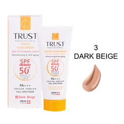 کرم ضد آفتاب رنگی و ضد پیری بژ تیره (پوست خشک تا نرمال) (2024)